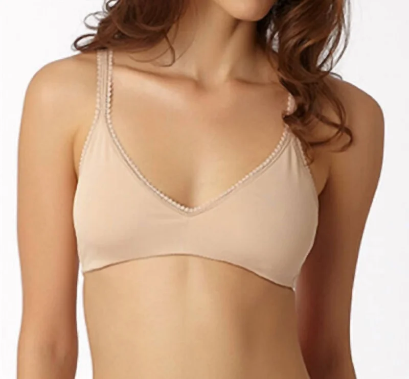 Comfortable Cotton Lingerie for WomenComfortable Cotton Lingerie for WomenWomen's push - up bras for enhanced cleavageCabana Cotton Bralette In Champagne