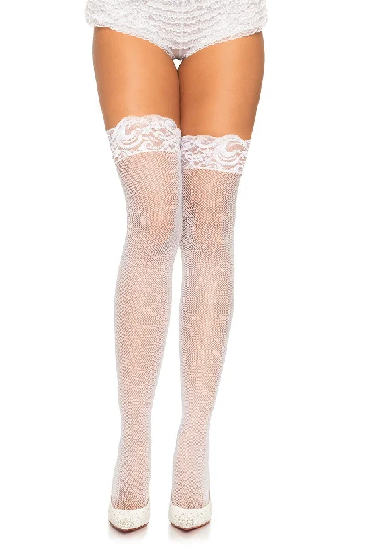 Women's Tights with Lace TrimStay Up Lace Top Micro Net Thigh Highs