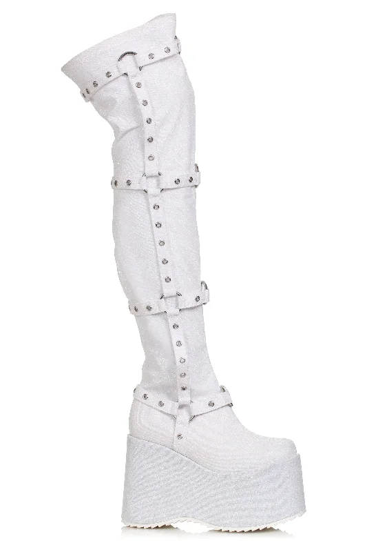 Eco-Friendly Tights for WomenEllie Shoes 500-FUMIKO Chunky Heel Platform Thigh High Boot with Buckles Eco-Friendly Tights for WomenEllie Shoes 500-FUMIKO Chunky Heel Platform Thigh High Boot with Buckles
