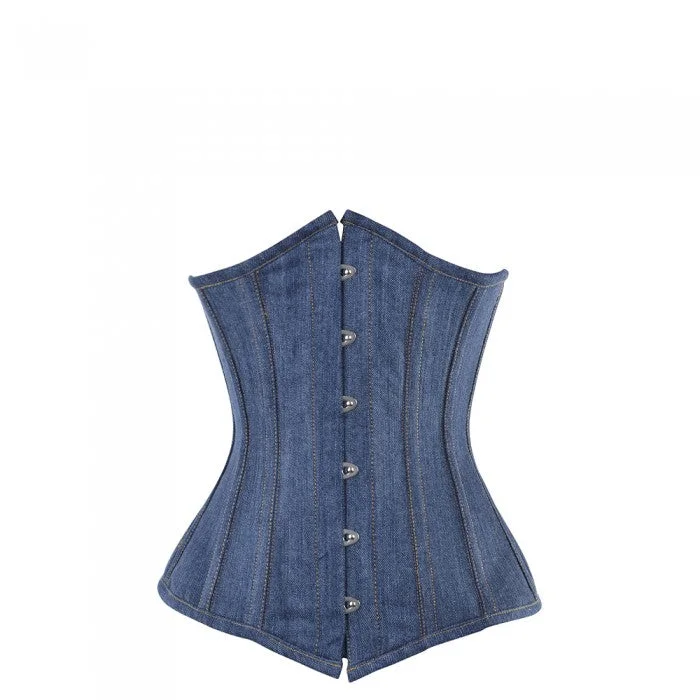Halloween - themed corsets for a spooky costumeCantwell Denim Underbust Corset