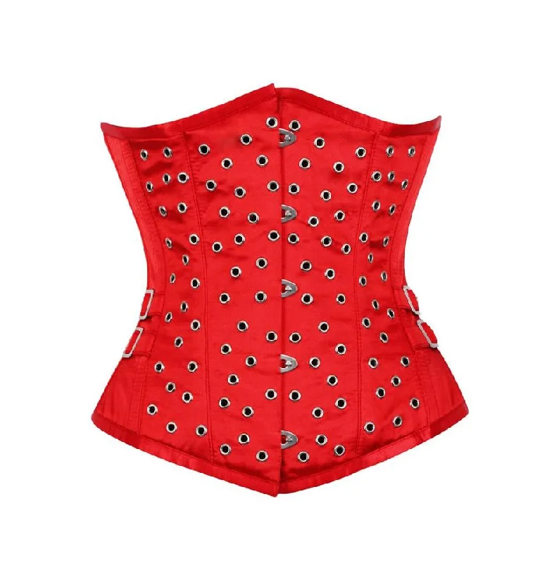 Anti - chafe bustiers for comfortable movementLassila Red Gothic Underbust Corset