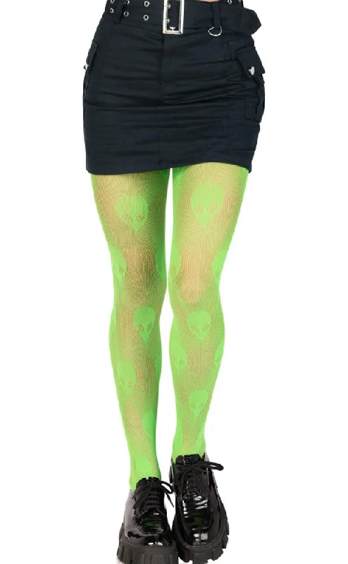 Women's Mesh TightsAlien Net Tights - One Size - Green