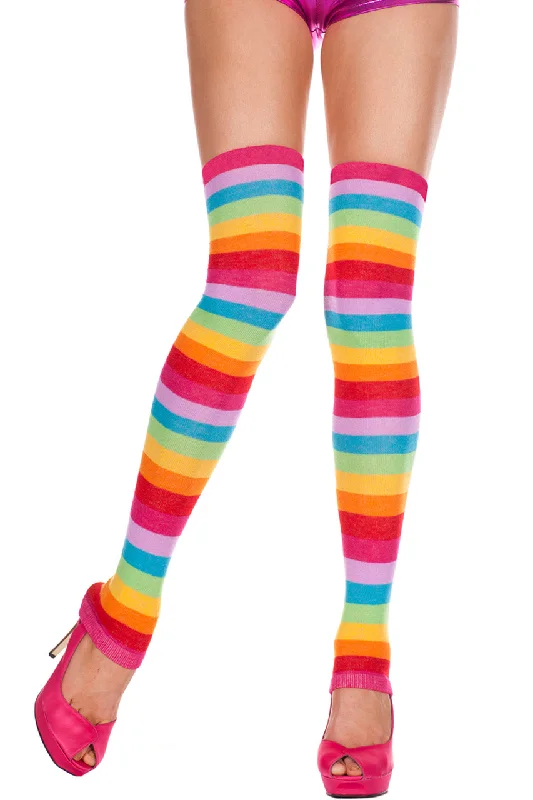 Thigh-High Tights for WomenRainbow Thigh High Footless Stockings