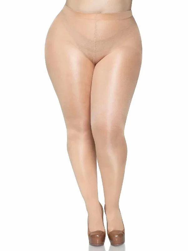 Semi-Opaque Tights for WomenSuki Plus Sheer Tights - Queen - Nude