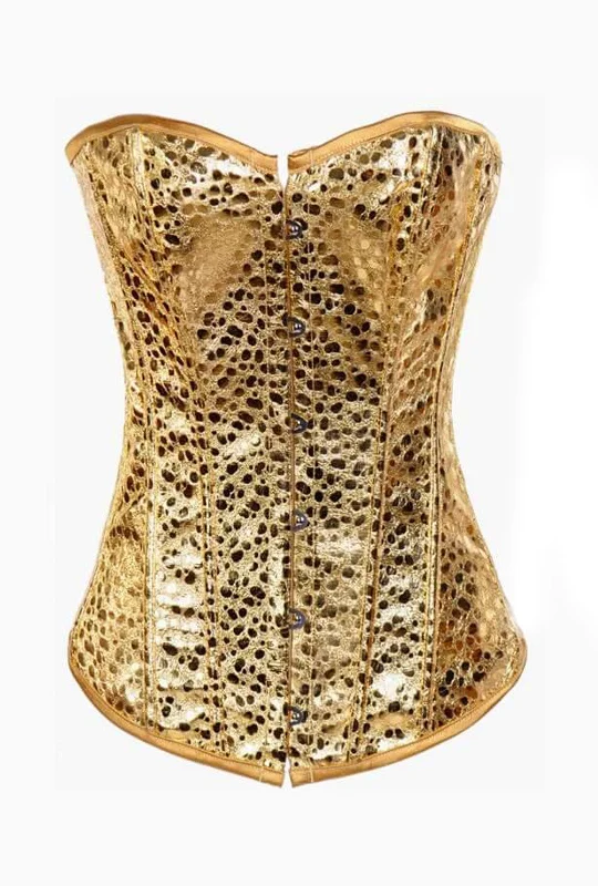 Neoprene corsets for a stretchy and form - fitting styleGold Metallic Overbust Corset