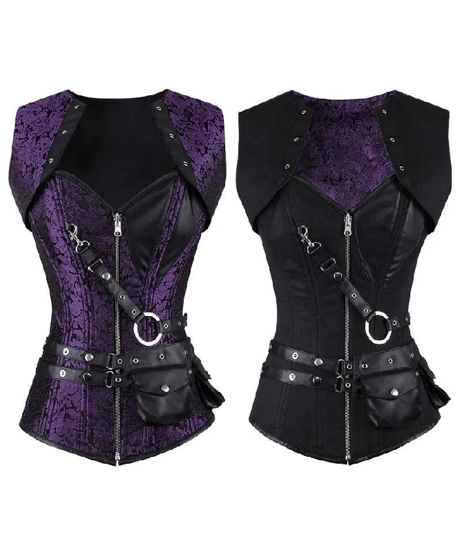 Velvet bustiers for a soft and plush feelNaneelia Gothic Overbust Reversible Corset Velvet bustiers for a soft and plush feelNaneelia Gothic Overbust Reversible Corset