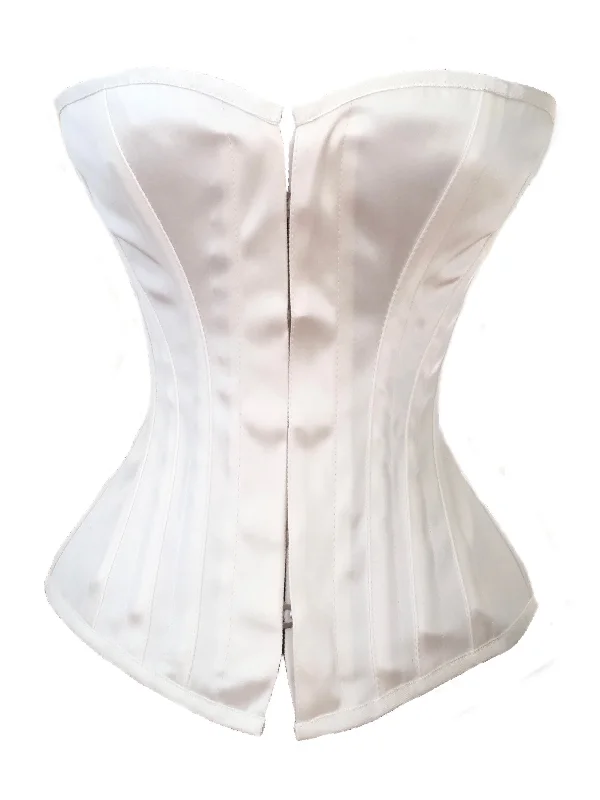 French - style bustiers for a romantic lookBridal Classic Overbust Corset in White Satin French - style bustiers for a romantic lookBridal Classic Overbust Corset in White Satin