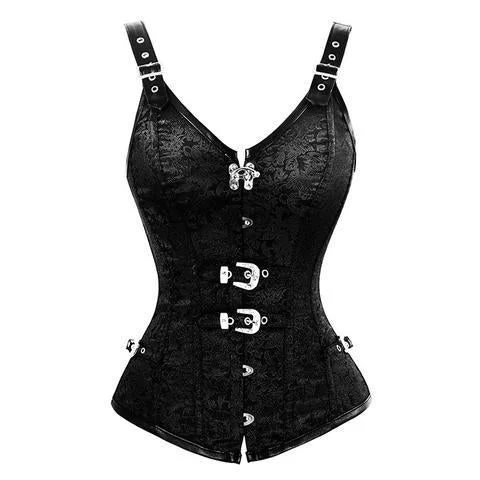 Wedding - style bustiers for bridesmaids or special eventsCongreaves Black Gothic Corset With Strap Wedding - style bustiers for bridesmaids or special eventsCongreaves Black Gothic Corset With Strap