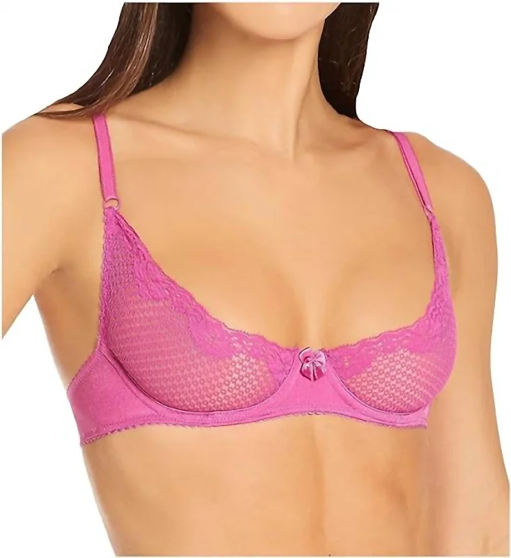 Women's Lingerie with Embroidery DetailsWomen's Lingerie with Embroidery DetailsWomen's bras with a seamless constructionDuet Lace Underwire Demi Bra In Orchid