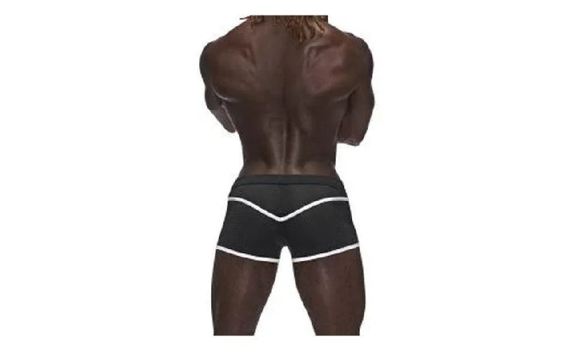 Lingerie with Adjustable Straps for WomenMale Power Sport Mesh Mini Short Black