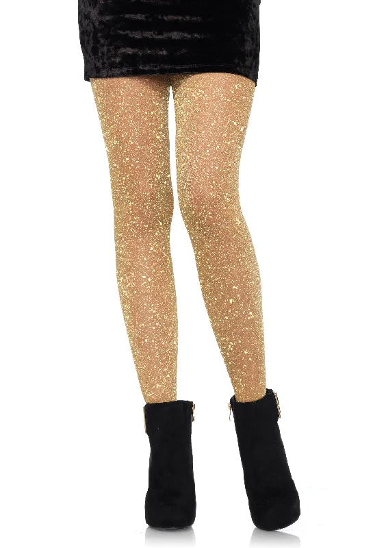Women's Retro TightsLurex Tights - One Size - Gold
