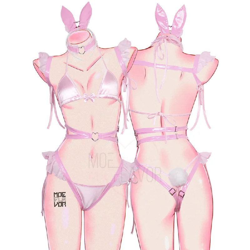 Women's Sheer Lingerie NightgownsValentine Bunny