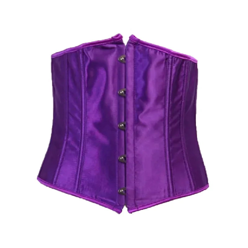 Microfiber corsets for a lightweight optionPurple Satin Underbust Corset