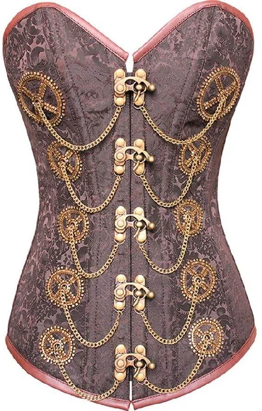 Victorian - era corsets with intricate boning detailsSmulders Steampunk Corset