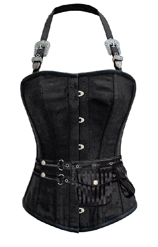 Removable - boning corsets for easy cleaningSienna Black Corset with Strap and Pouch Removable - boning corsets for easy cleaningSienna Black Corset with Strap and Pouch
