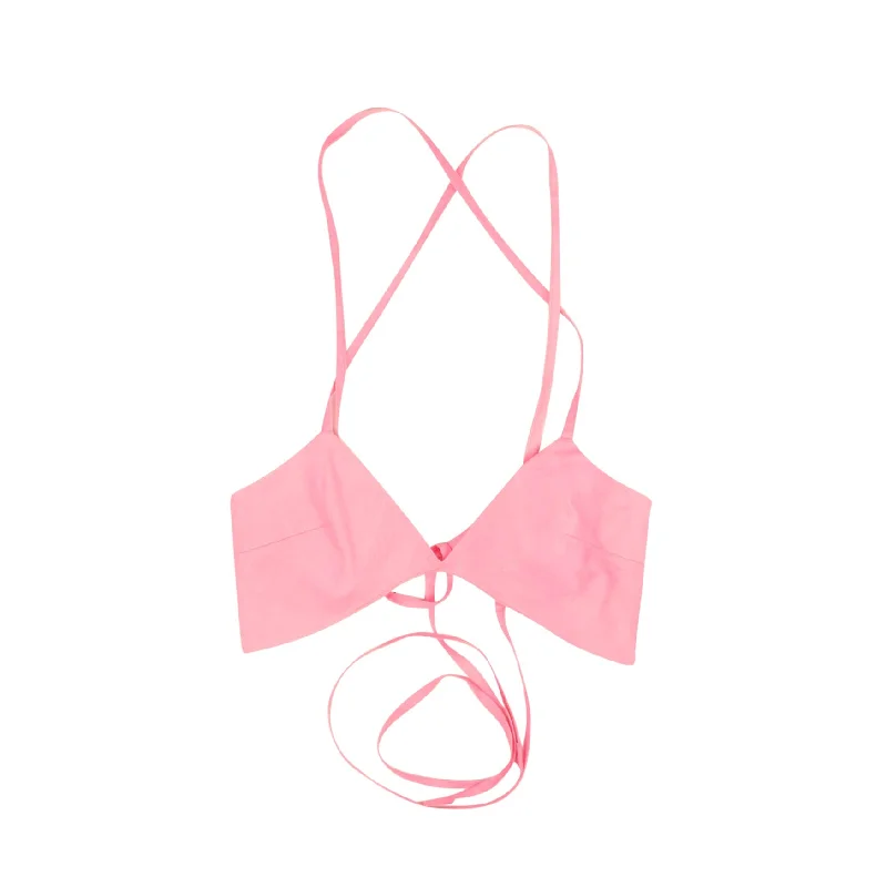 Women's Lingerie with Convertible StrapsWomen's Lingerie with Convertible StrapsWomen's polka - dot brasWurst Croossed Back Bra - Pink