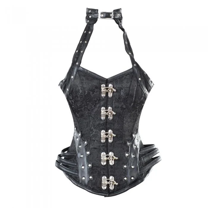 Polka - dot bustiers for a fun and retro appearanceMazda Gothic Corset With Hip Straps And Neckholder Polka - dot bustiers for a fun and retro appearanceMazda Gothic Corset With Hip Straps And Neckholder