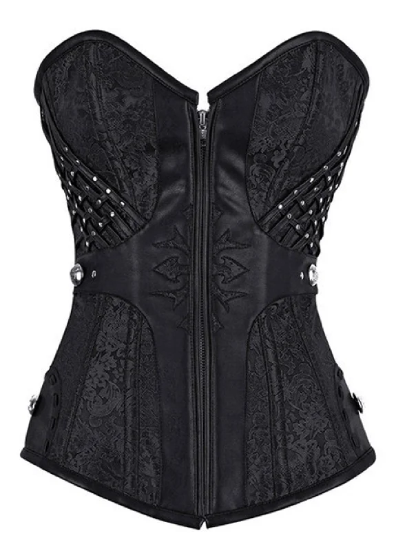 Steampunk - themed bustiers with brass accentsStaley Longline Overbust Corset