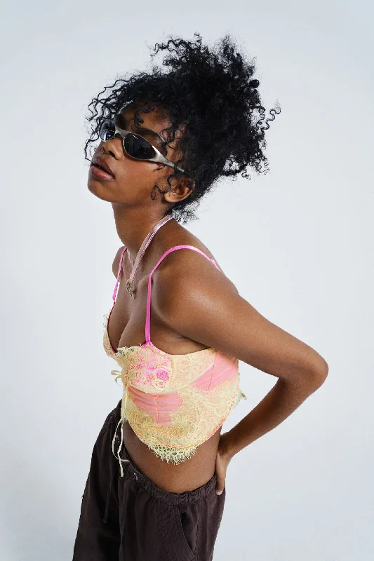 Modern - design corsets with a minimalist aestheticPink Lorelai Corset