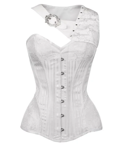 Microfiber corsets for a lightweight optionLynch Gothic White Brocade Corset with Bolero Microfiber corsets for a lightweight optionLynch Gothic White Brocade Corset with Bolero