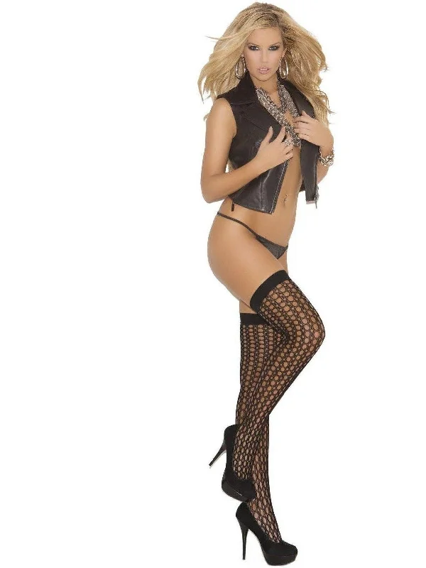 Thigh-High Tights for WomenElegant Moments EM-1709 Lycra Crochet Thigh Hi also in plus size