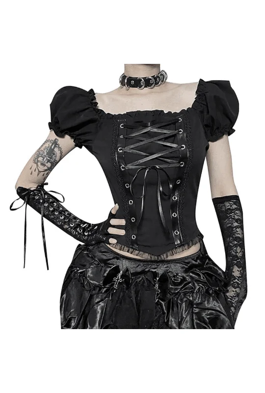 Lace - covered corsets for a feminine touchBlack Corset Style Top