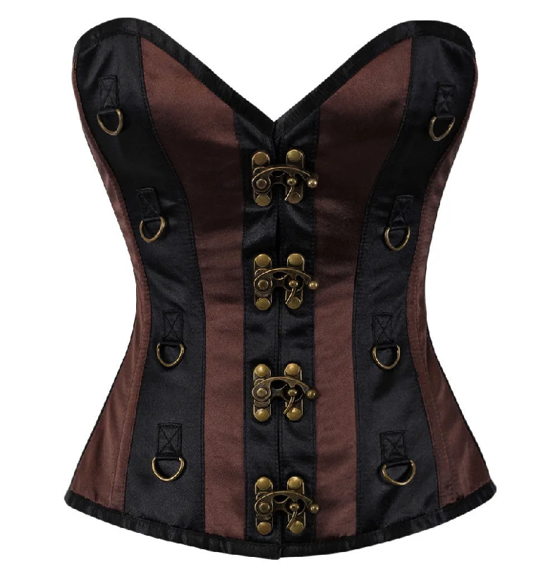 Vintage - style women's bustiers with lace and bowsSandie Steampunk Overbust Corset