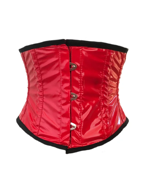 Velvet bustiers for a soft and plush feelWaspie Cincher Corset in Red PVC