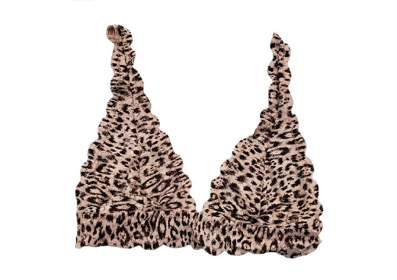 Women's Lingerie for Post-SurgeryWomen's Lingerie for Post-SurgeryWomen's Never Say Never Printed Triangle Bralette In Mandorla Uno/animal