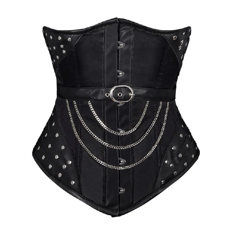 Supportive bustiers for large - busted womenAnyika Gothic Satin Underbust Corset