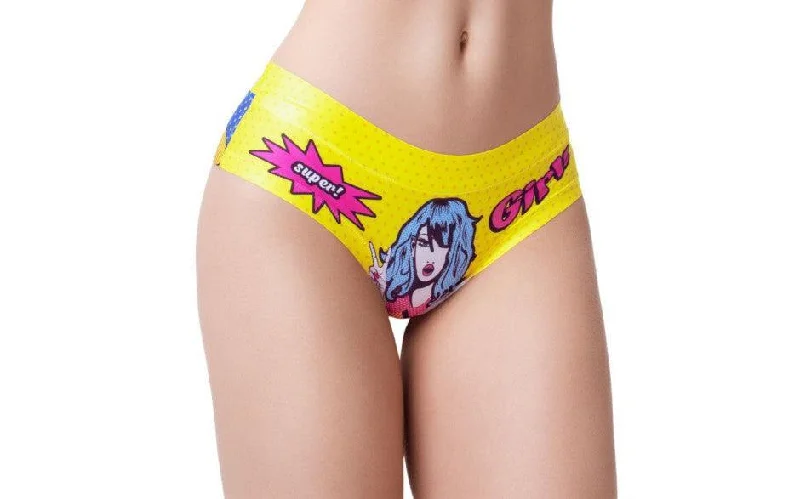 Women's Lingerie with Matching RobesComic Fans Yellow Slip