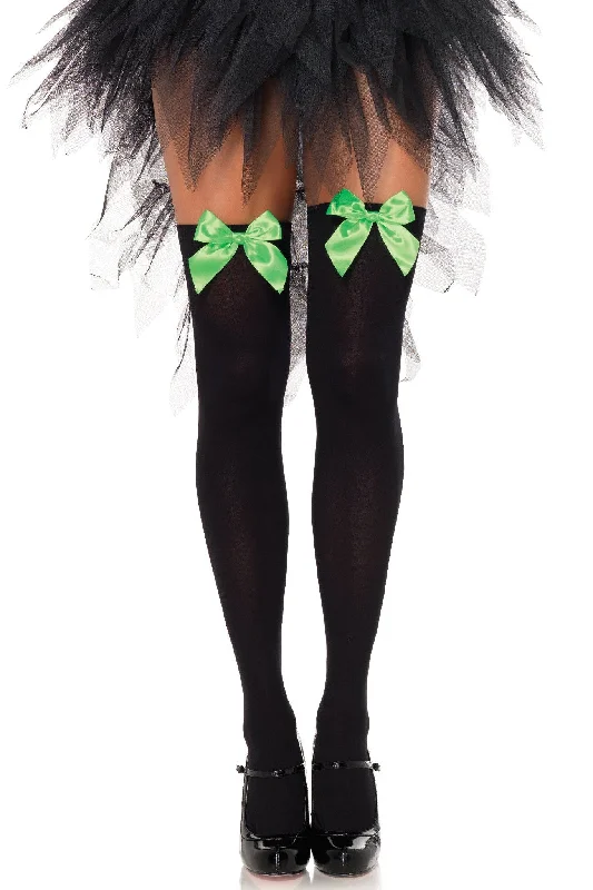 Sparkle Tights for PartiesOpaque Bow Thigh High Stockings