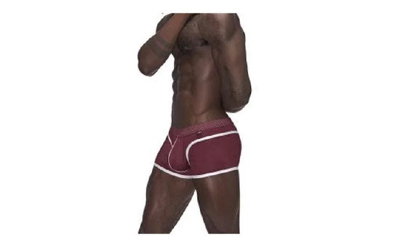 Breathable Bamboo Lingerie for WomenMale Power Sport Mesh Mini Short Burgundy