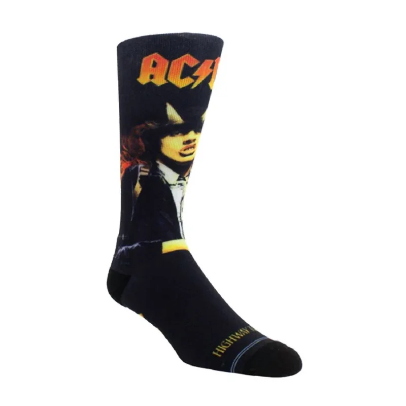Minimalist Lingerie Styles for WomenUnisex - Ac/dc Highway To Hell Sock In Black