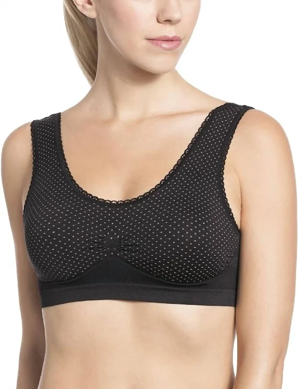 Breathable Bamboo Lingerie for WomenSeamless Maternity Bustier In Black