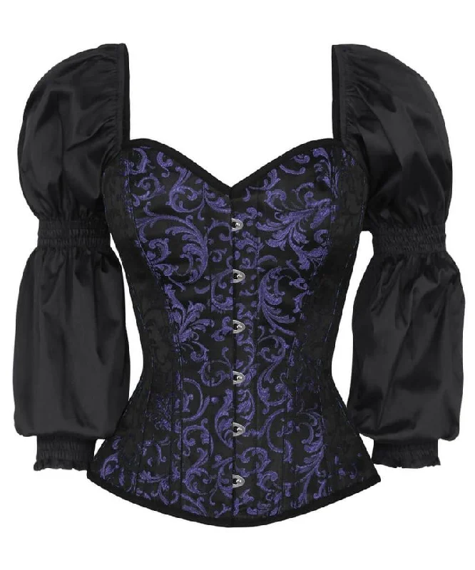 Polka - dot bustiers for a fun and retro appearanceKseniya Gothic Corset with Attached Sleeve Polka - dot bustiers for a fun and retro appearanceKseniya Gothic Corset with Attached Sleeve