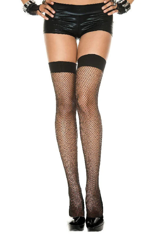 Woolen Tights for WinterFishnet Thigh Hi - One Size - Black