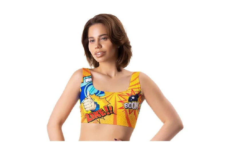 Women's Lace Push-Up BrasComics Like Crop Top