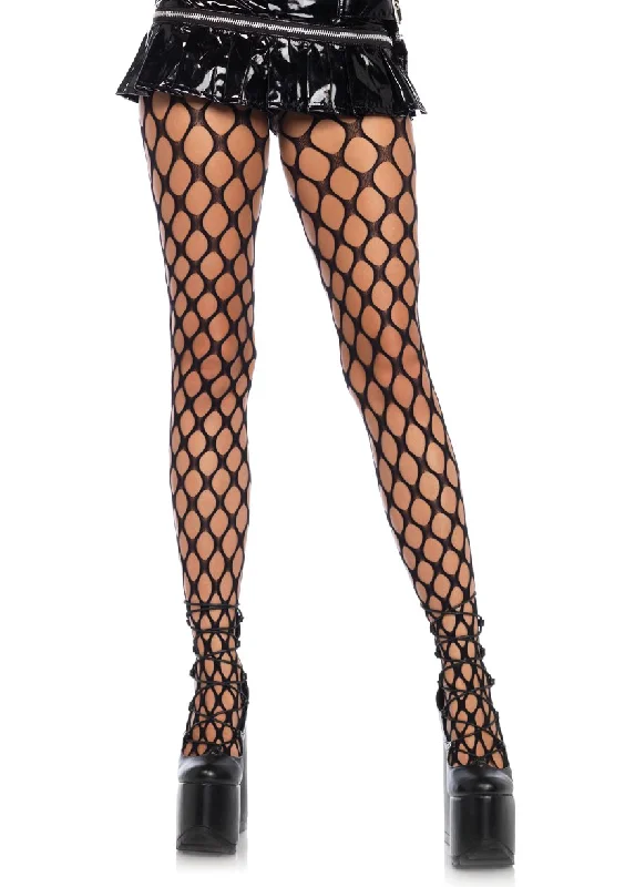 Cotton Tights for ComfortJumbo Pothole Net Tights - Black - One Size