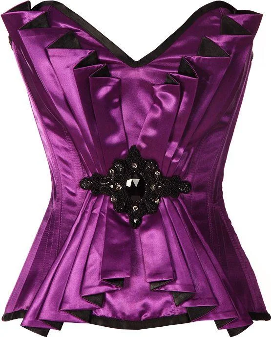 Adjustable - strap bustiers for a customized fitMcNeill Satin Embroidered Overbust Corset Adjustable - strap bustiers for a customized fitMcNeill Satin Embroidered Overbust Corset