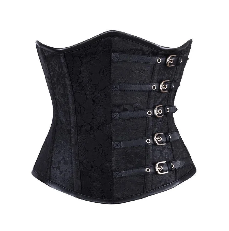 Anti - chafe bustiers for comfortable movementIan Black Gothic Underbust Corset