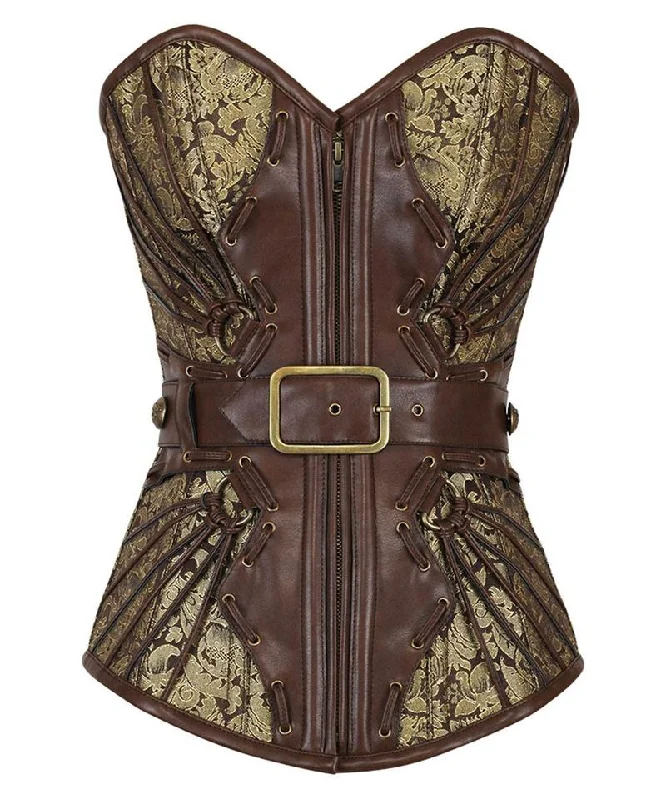 White bustiers for a pure and innocent aestheticBaker Gold Steampunk Buckle Corset White bustiers for a pure and innocent aestheticBaker Gold Steampunk Buckle Corset