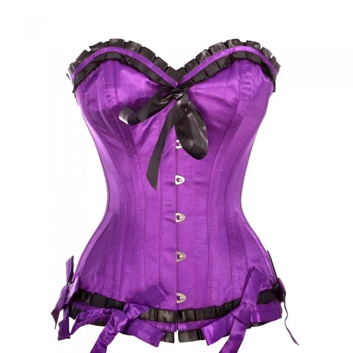 Microfiber corsets for a lightweight optionSamara Burlesque Purple Overbust Corset