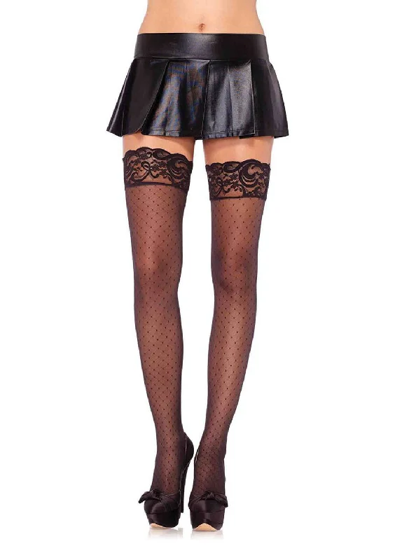 Tights with Geometric PatternsStay Up Spandex Diamond Dot Sheer Thigh Highs - One Size - Black Tights with Geometric PatternsStay Up Spandex Diamond Dot Sheer Thigh Highs - One Size - Black