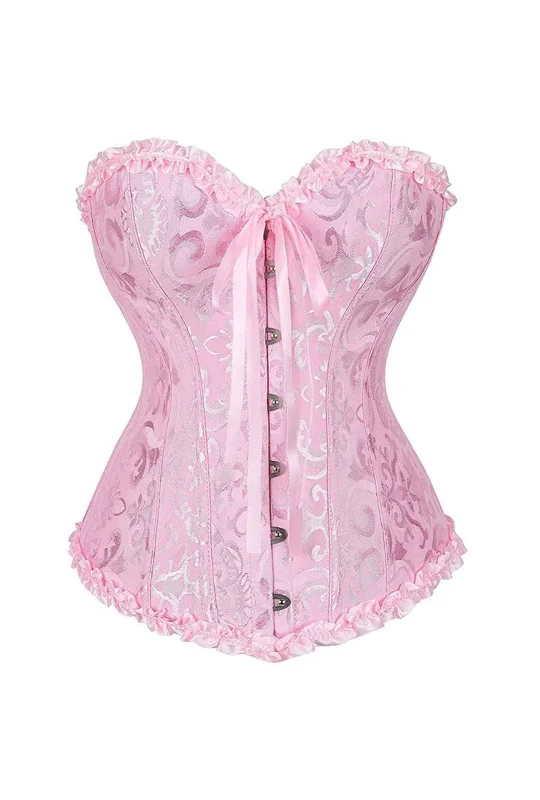 Burlesque - inspired bustiers for a performance lookClassic Pink Busk Closure Corset
