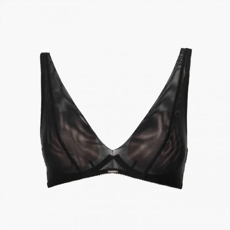 Women's Lingerie with Bow DetailsWomen's Lingerie with Bow DetailsLong Bra In Black