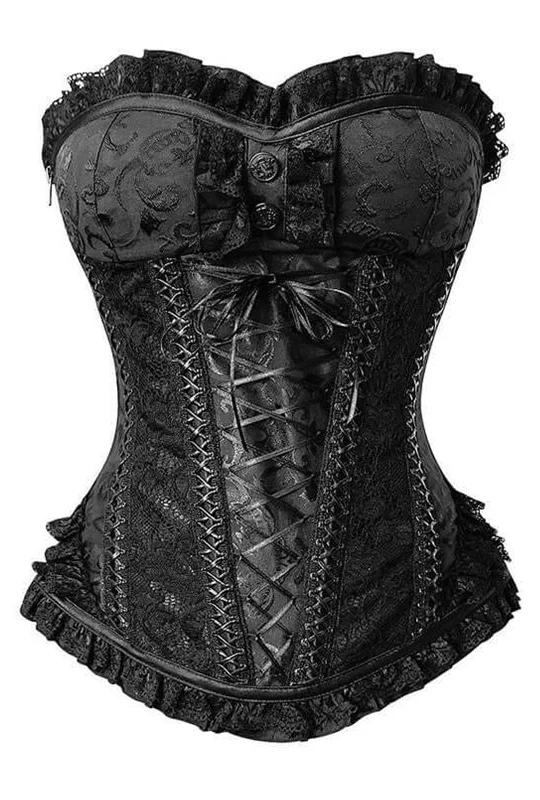 Microfiber corsets for a lightweight optionGothic Black Overbust Corset