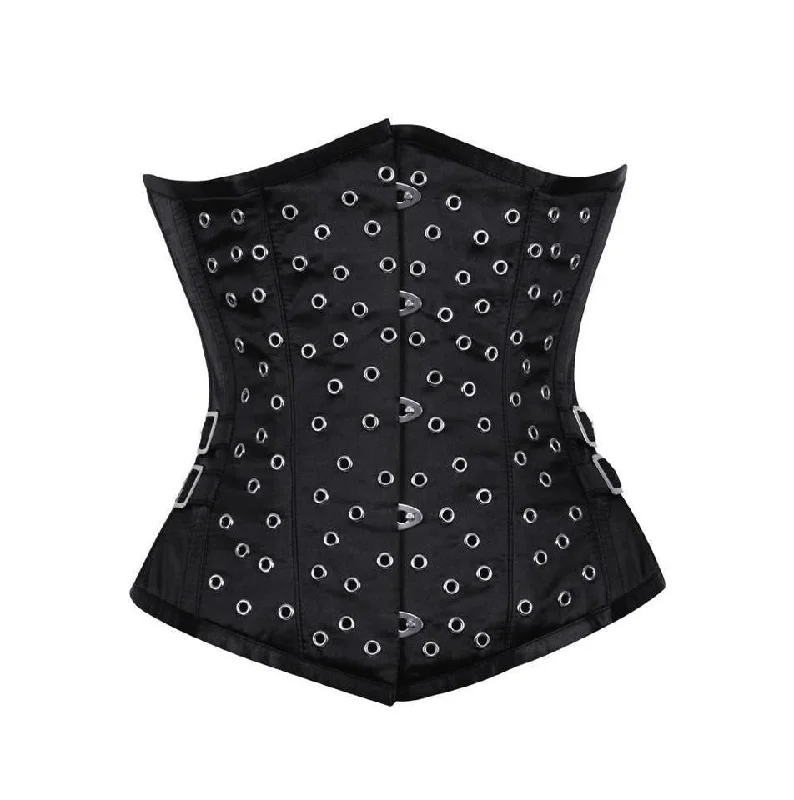 Posture - correcting bustiers for better spinal alignmentStephanie Black Gothic Underbust Corset Posture - correcting bustiers for better spinal alignmentStephanie Black Gothic Underbust Corset