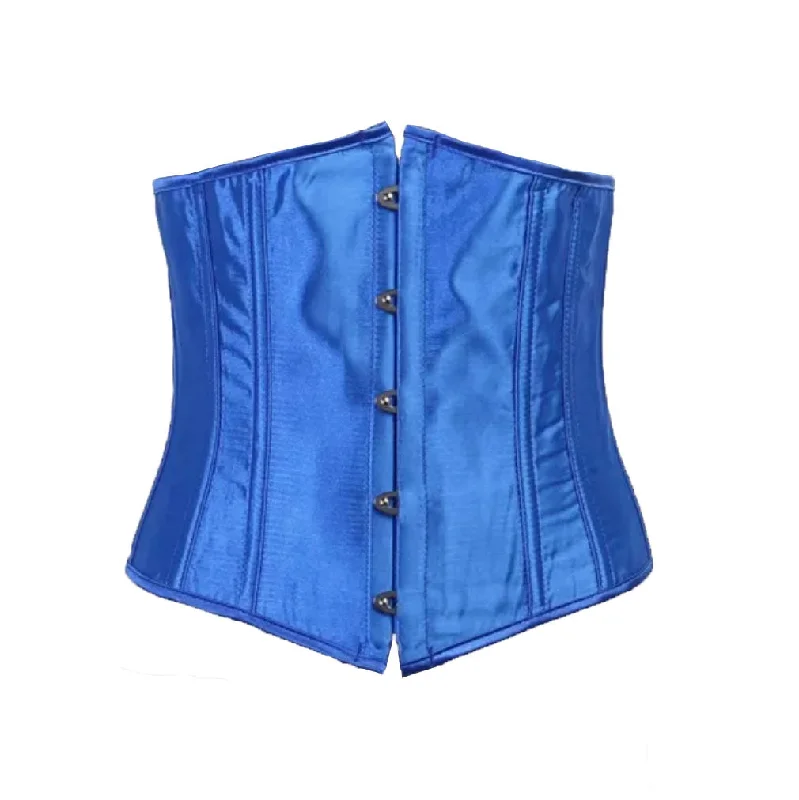 Floral - patterned corsets for a romantic and spring - like feelRoyal Blue Satin Underbust Corset Floral - patterned corsets for a romantic and spring - like feelRoyal Blue Satin Underbust Corset