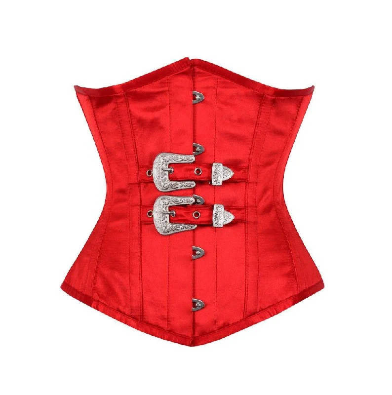 French - style bustiers for a romantic lookCate Red Gothic Corset with Front Buckle French - style bustiers for a romantic lookCate Red Gothic Corset with Front Buckle